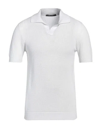 Tagliatore Man Sweater White Size 44 Cotton