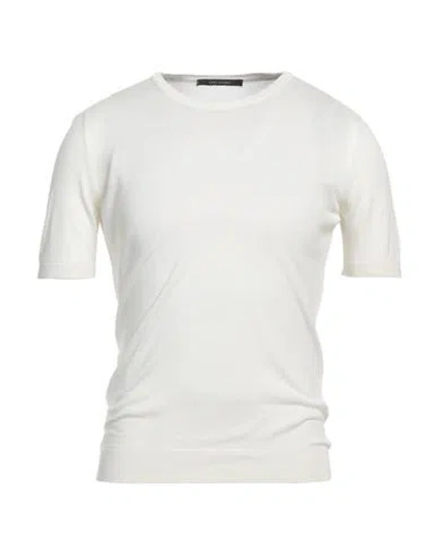 Tagliatore Man Sweater White Size 48 Silk In White