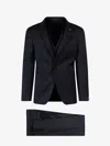 Tagliatore Tailored Wool Suit With Vest In Black