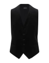 Tagliatore Man Tailored Vest Black Size 38 Cotton, Elastane