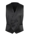 Tagliatore Man Tailored Vest Black Size 38 Polyester