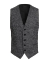 Tagliatore Man Tailored Vest Grey Size 44 Super 130s Wool In Gray