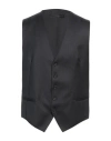 Tagliatore Man Tailored Vest Charcoal Size 44 Virgin Wool