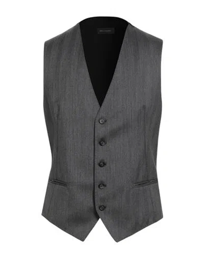 Tagliatore Man Tailored Vest Grey Size 44 Super 130s Wool In Gray