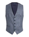 Tagliatore Man Tailored Vest Light Blue Size 38 Virgin Wool In Multi