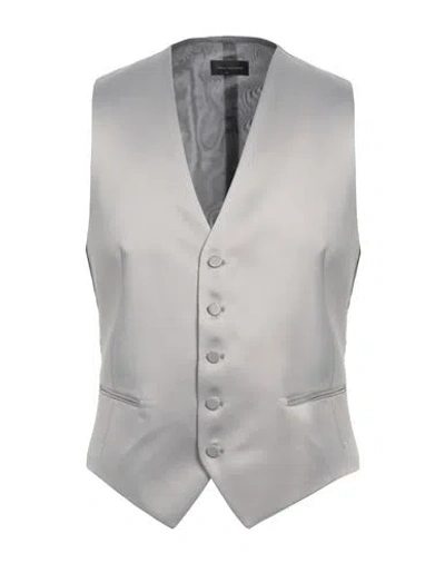 Tagliatore Man Tailored Vest Light Grey Size 38 Polyester In Grey