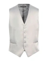 Tagliatore Man Tailored Vest Light Grey Size 42 Polyester