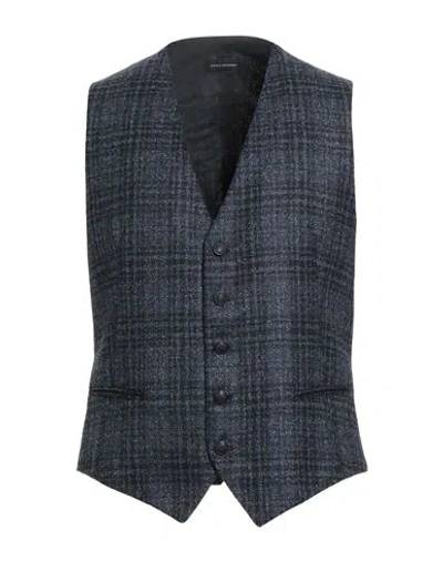 Tagliatore Man Tailored Vest Midnight Blue Size 38 Virgin Wool, Polyester