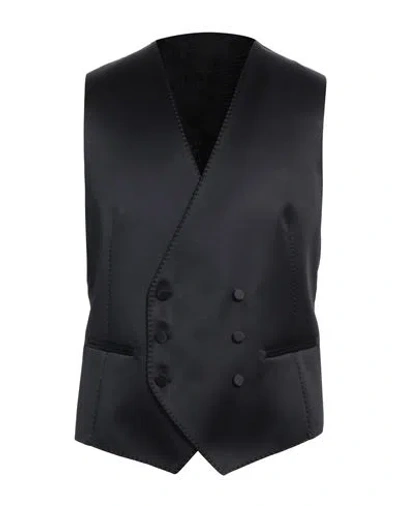 Tagliatore Man Tailored Vest Midnight Blue Size 40 Polyester