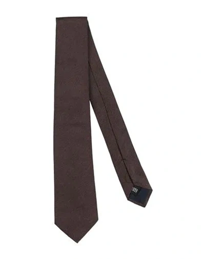 Tagliatore Man Ties & Bow Ties Brown Size - Silk