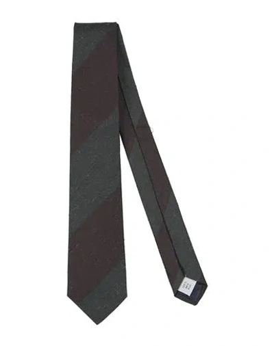 Tagliatore Man Ties & Bow Ties Chocolate Brown Size - Silk