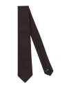 Tagliatore Man Ties & Bow Ties Dark Brown Size - Silk