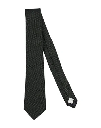 Tagliatore Man Ties & Bow Ties Dark Green Size - Silk