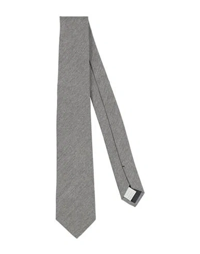 Tagliatore Man Ties & Bow Ties Grey Size - Silk