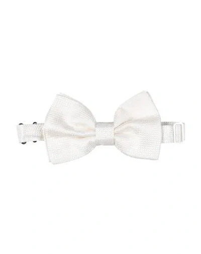 Tagliatore Man Ties & Bow Ties Ivory Size - Silk In Gray