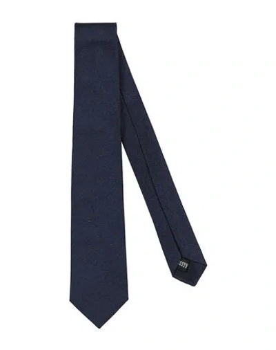 Tagliatore Man Ties & Bow Ties Midnight Blue Size - Silk