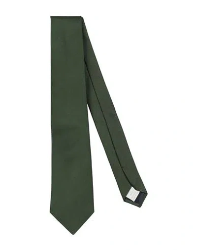 Tagliatore Man Ties & Bow Ties Military Green Size - Silk
