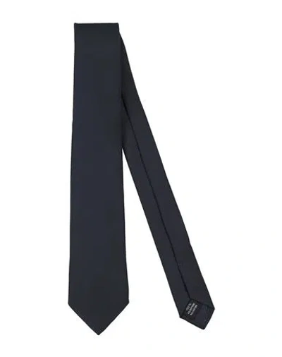 Tagliatore Man Ties & Bow Ties Navy Size - Polyester In Blue
