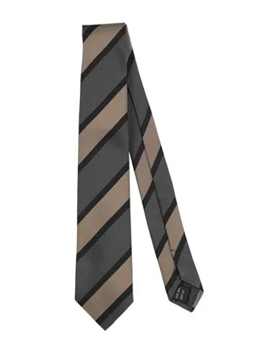 Tagliatore Man Ties & Bow Ties Sand Size - Silk, Cotton In Beige