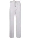 Tagliatore Cotton Straight-leg Trousers In White