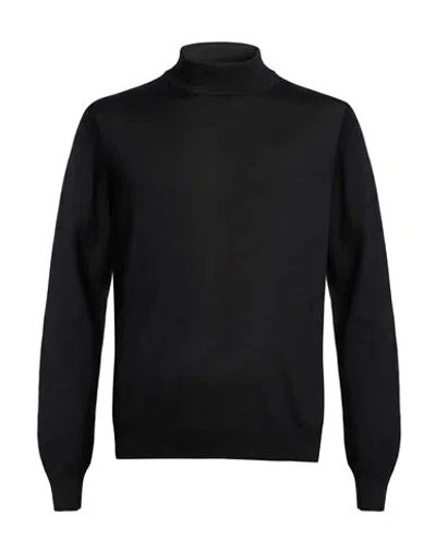 Tagliatore Man Turtleneck Black Size 40 Virgin Wool In Multi