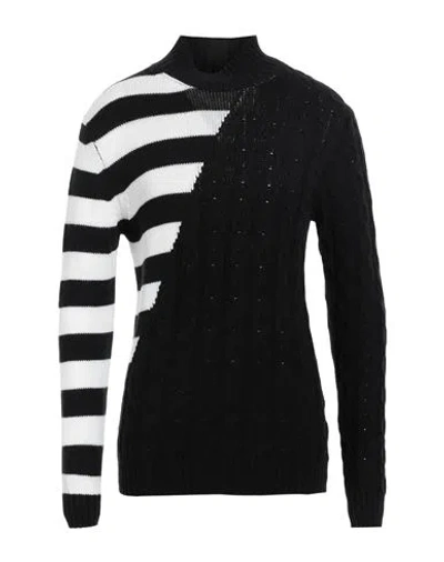Tagliatore Man Turtleneck Black Size 44 Virgin Wool