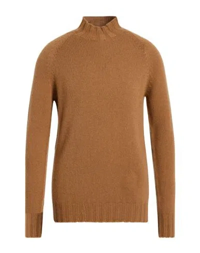 Tagliatore Man Turtleneck Camel Size 38 Cashmere In Brown