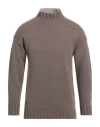 Tagliatore Man Turtleneck Dark Brown Size 38 Wool