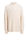 Tagliatore Man Turtleneck Ivory Size 42 Cashmere In Neutral