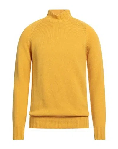 Tagliatore Man Turtleneck Marigold Size 38 Cashmere In Yellow
