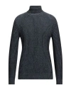 Tagliatore Man Turtleneck Midnight Blue Size 38 Wool In Black