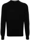 Tagliatore Cable-knit Virgin-wool Sweater In Black