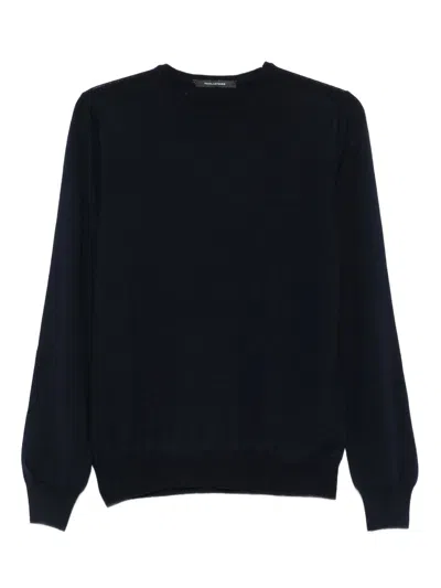 Tagliatore Marley Crewneck Knitted Jumper In Black