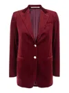Tagliatore Single Breasted Bertha Blazer In Maroon