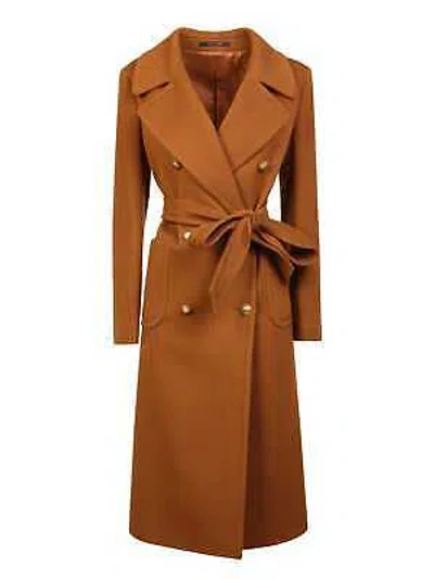 Pre-owned Tagliatore Maureen Double-breasted Coat Light Brown 42 It
