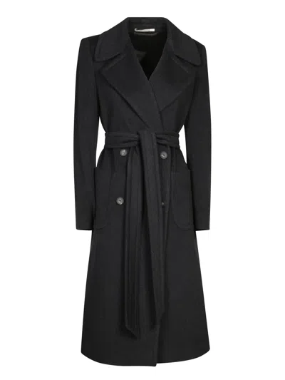 TAGLIATORE MAUREEN WOOL AND CASHMERE COAT IN GREY