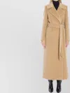 Tagliatore Maxi Coat With Belt Loops And Pockets In Brown