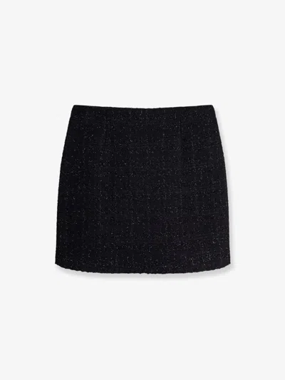Tagliatore May Bouclé Fabric Miniskirt In Black