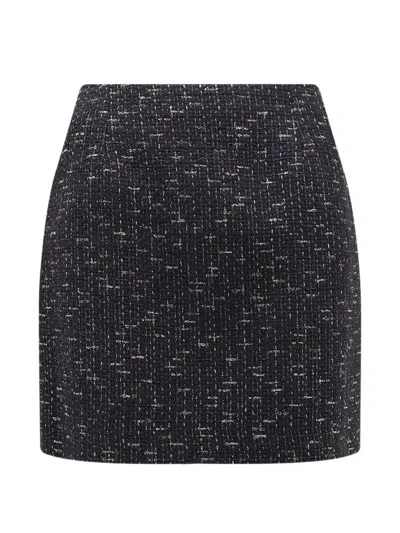 Tagliatore May Tweed-effect Mini Skirt In Black