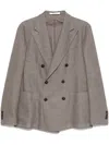 Tagliatore Mélange-effect Blazer In Grey