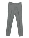 Tagliatore Mélange-effect Tailored Trousers In Gray