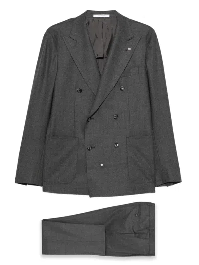 Tagliatore Double-breasted Suit In Gray