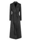 Tagliatore Melody Belted Coat In Gray
