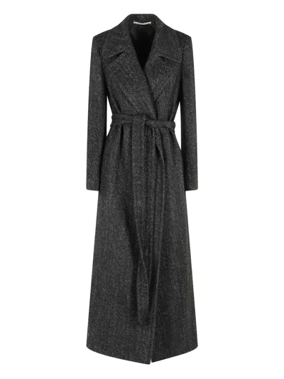 Tagliatore Melody Belted Coat In Gray