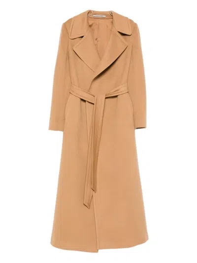Tagliatore Melody Belted Coat In Neutral