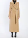 Tagliatore Maxi Coat With Belt Loops And Pockets In Gray