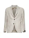Tagliatore Men Beige Houndstooth Montecarlo Blazer In Neutral
