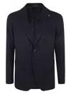 Tagliatore Stretch Blazer Single Breasted In Blue