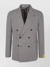 Tagliatore Double-breasted Prince Of Wales Check Blazer In Gray