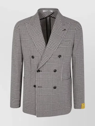 TAGLIATORE MEN'S CHECKERED DOUBLE-BREASTED SUIT JACKET